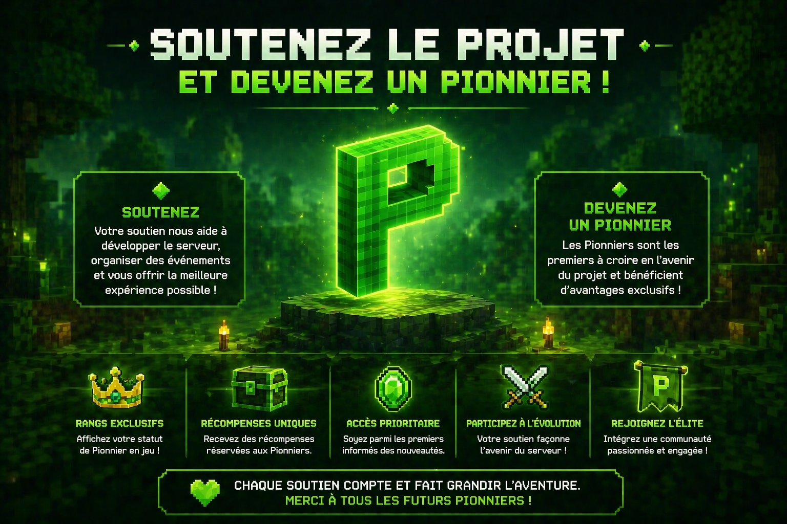 Soutenez le projet et devenez un Pionnier !